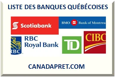 QUÉBEC LISTE DES BANQUES QUÉBÉCOISES 2026